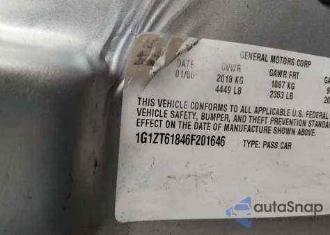 2006 Chevrolet Malibu Maxx Lt z USA, uszkodzony, nr VIN 1G1ZT61846F201646